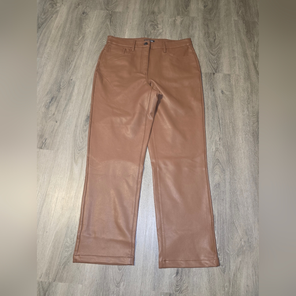 Reitmans | Brown Straight Pleather Pants